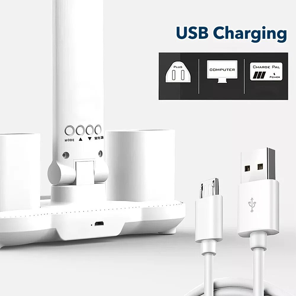 GlowFlow - LED-Schreibtischlampe mit Ventilator