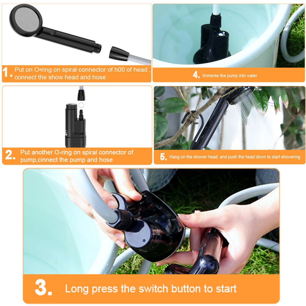 AquaNomad Flow - Tragbare Camping-Dusche