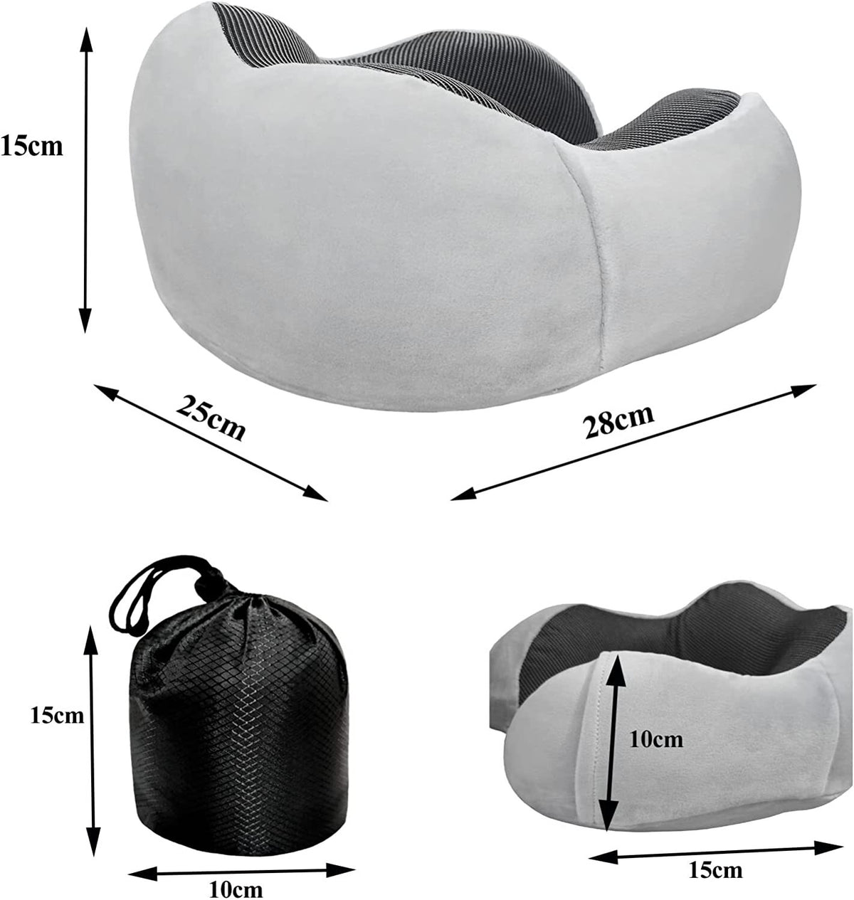 DreamEase – Reisekissen aus Memory-Schaum für den Nacken