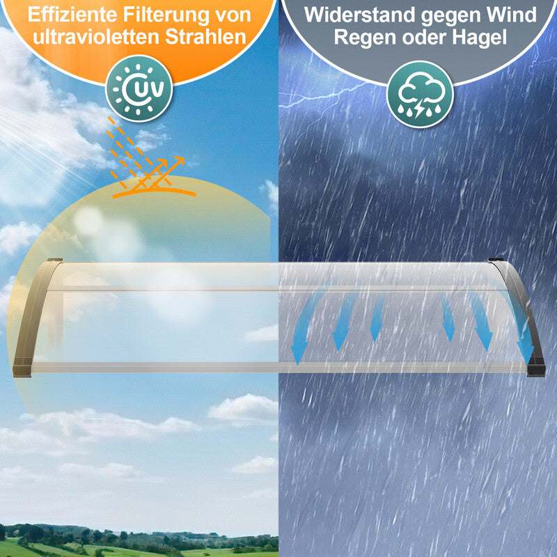 ClearShield Canopy - Wetterschutz Vordach für Haustür
