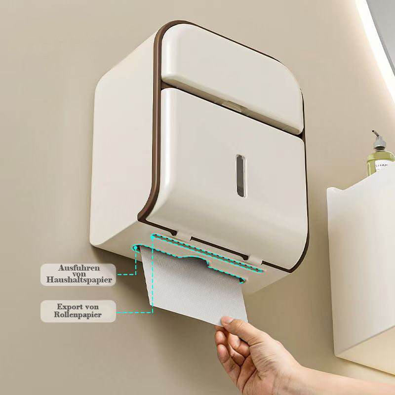 TidyTrove Box - Wandmontierter Tissue-Spender mit Aufbewahrung