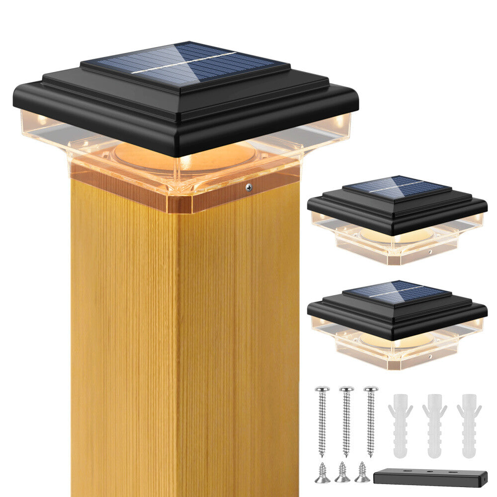 GlowGuard Square - Solar-Pfostenkappenleuchte