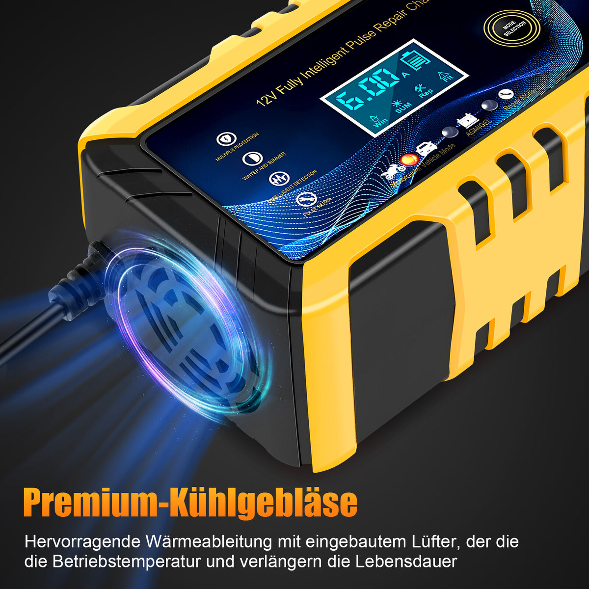 EnergieWerk - 12V Intelligentes Autobatterie-Ladegerät