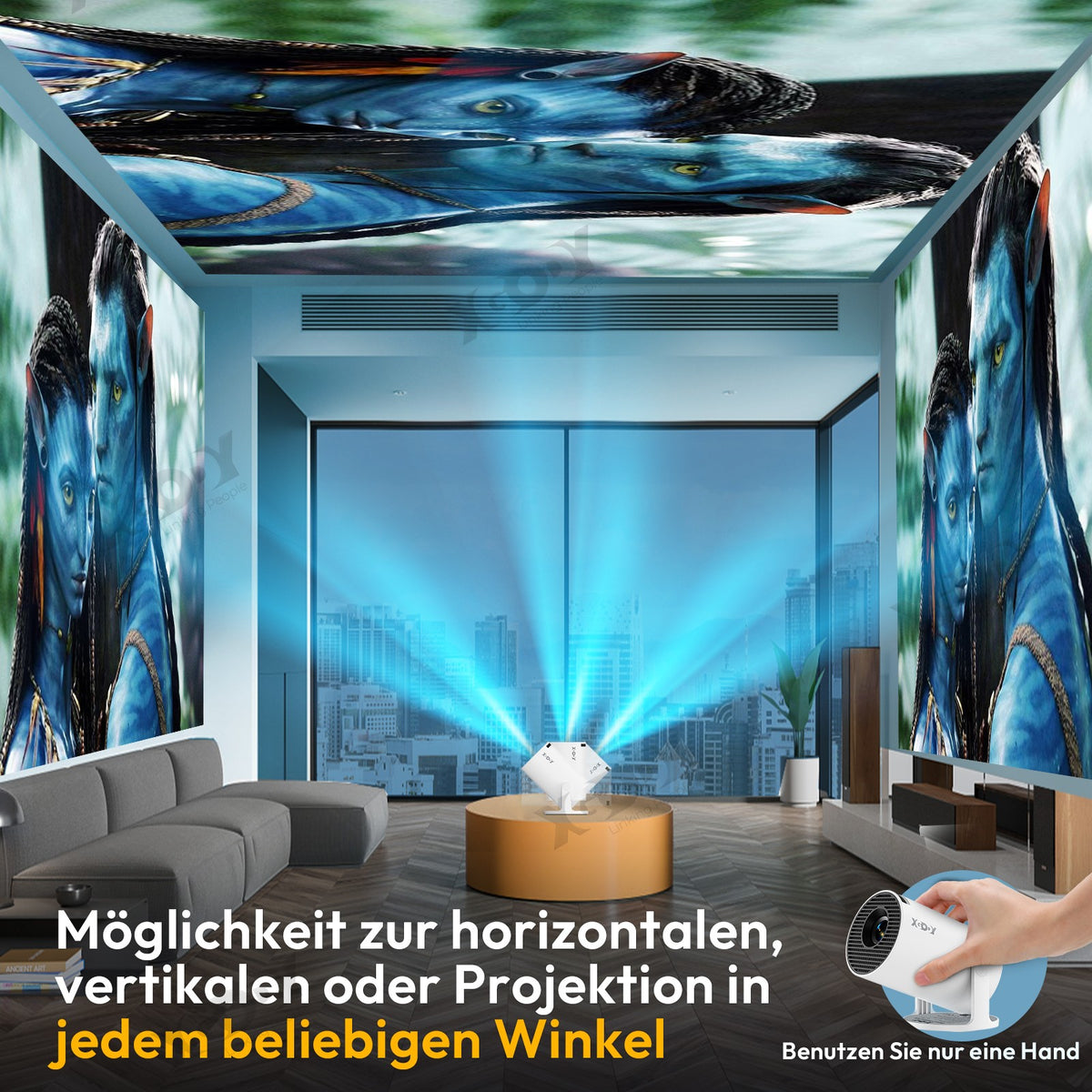 Viewbliss - Tragbarer Mini-Projektor