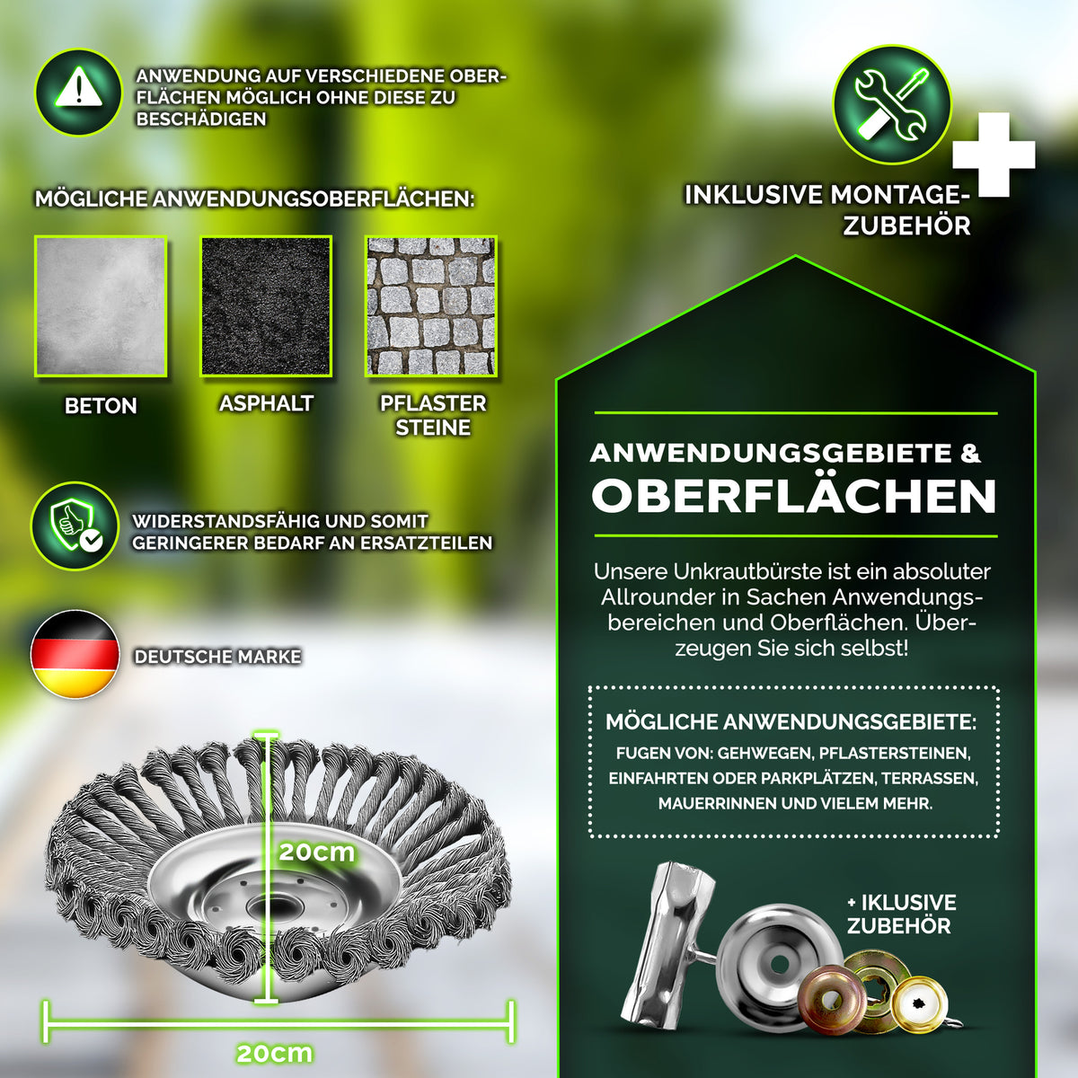 WeedPro Steel Brush - Unkrautbürste für Motorsense
