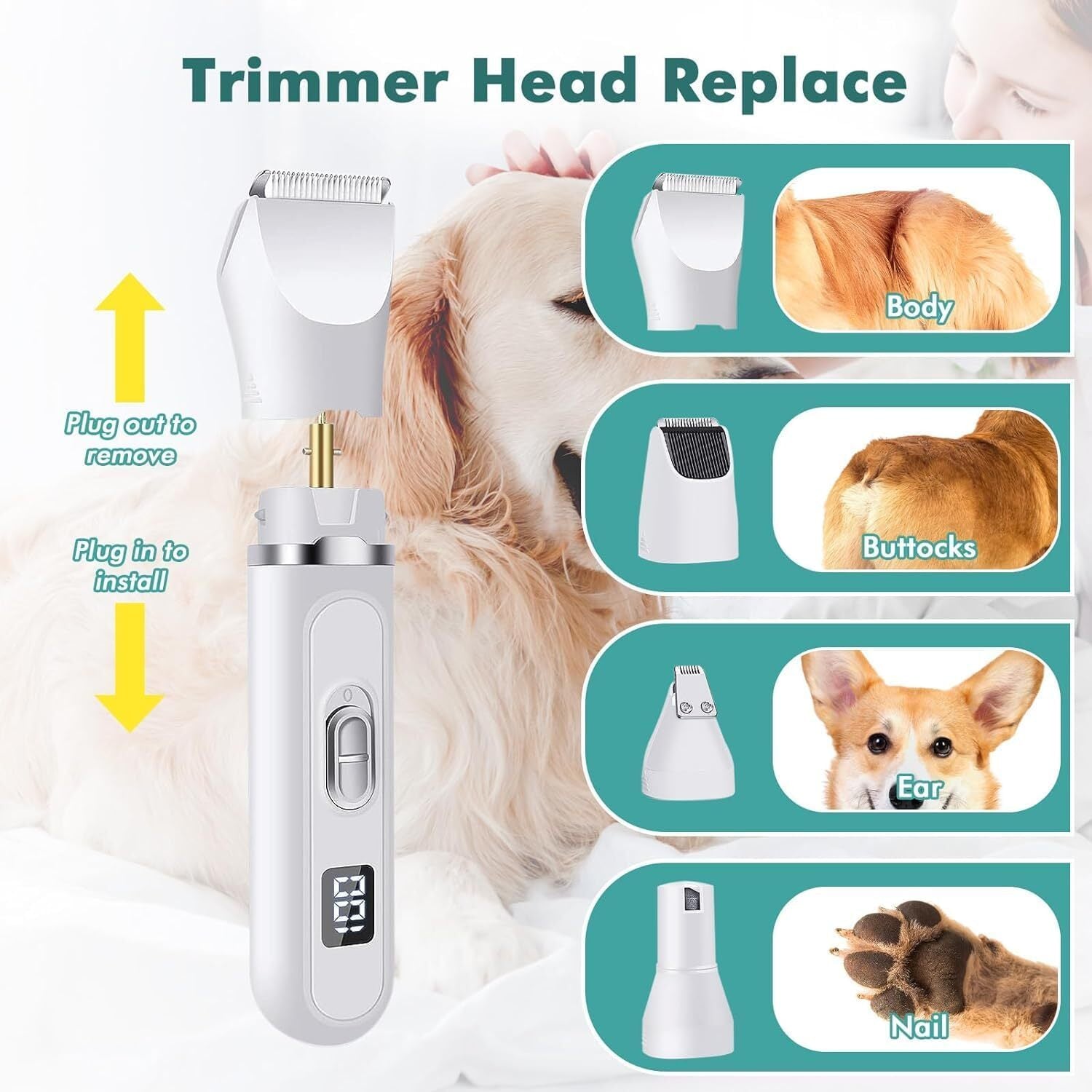 GroomJoy – Hundepflege-Schermaschine