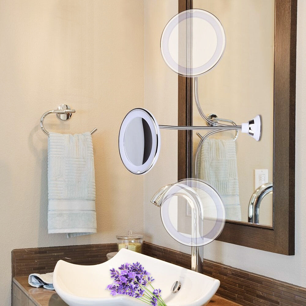 GlowFlex Mirror - Makeup-Spiegel mit 10facher Vergrößerung und Licht