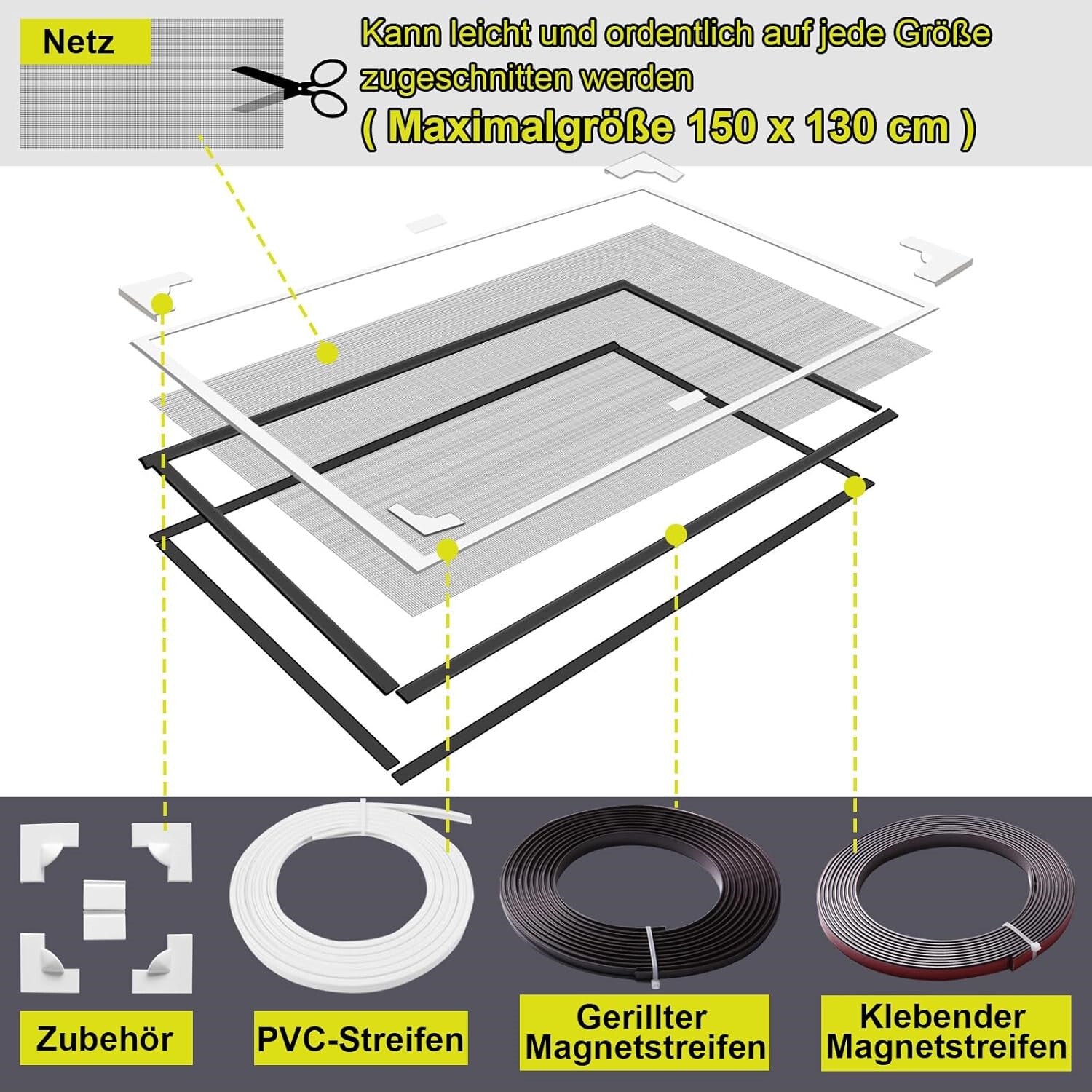 BugBlock - Magnetisches Insektennetz für Fenster