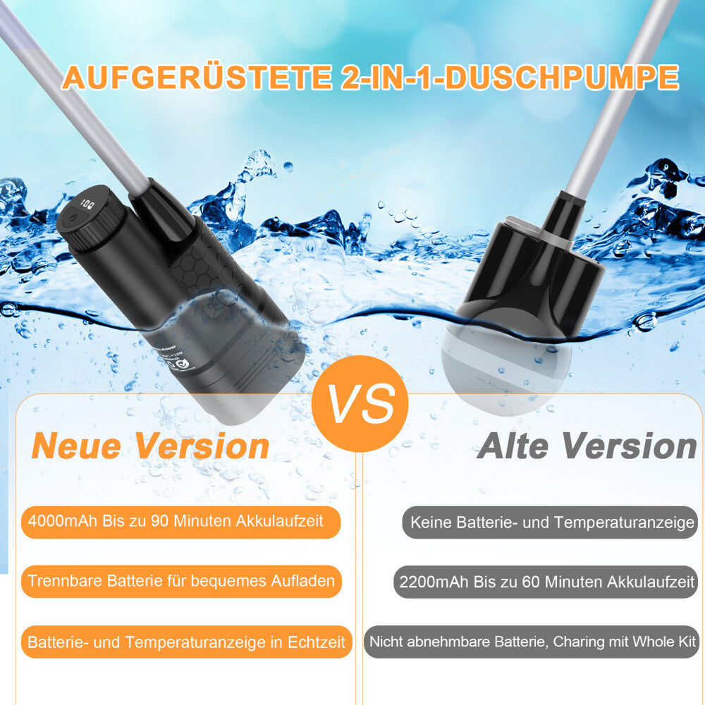 AquaNomad Flow - Tragbare Camping-Dusche