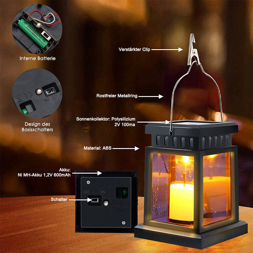 LichtOase – Solar Hängende Kerzenlaternen