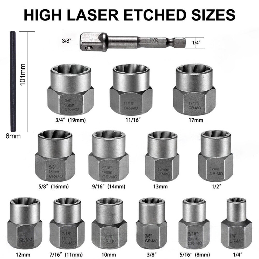 NutGone - Set zum Entfernen von beschädigten Schraubenmuttern