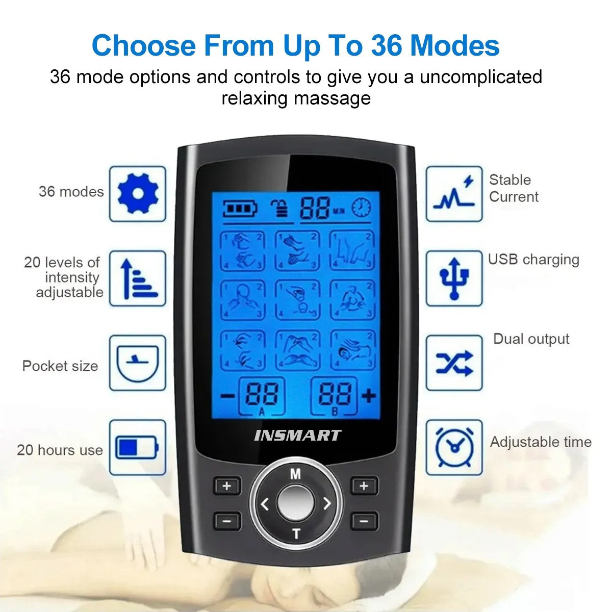 MuskelRuhe – Tragbares TENS Massagegerät