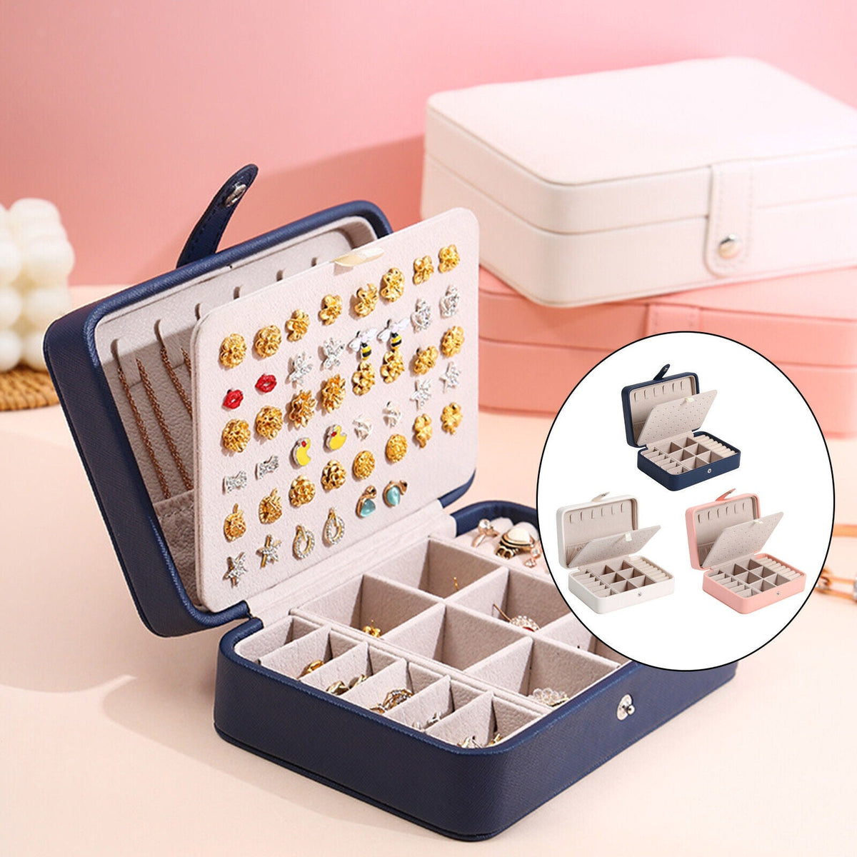 ClassicCharm Leder-Schmuckkästchen