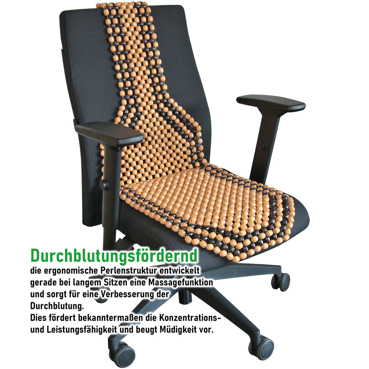 ZenBeads - Auto Sitzauflage Massage Holzkugeln