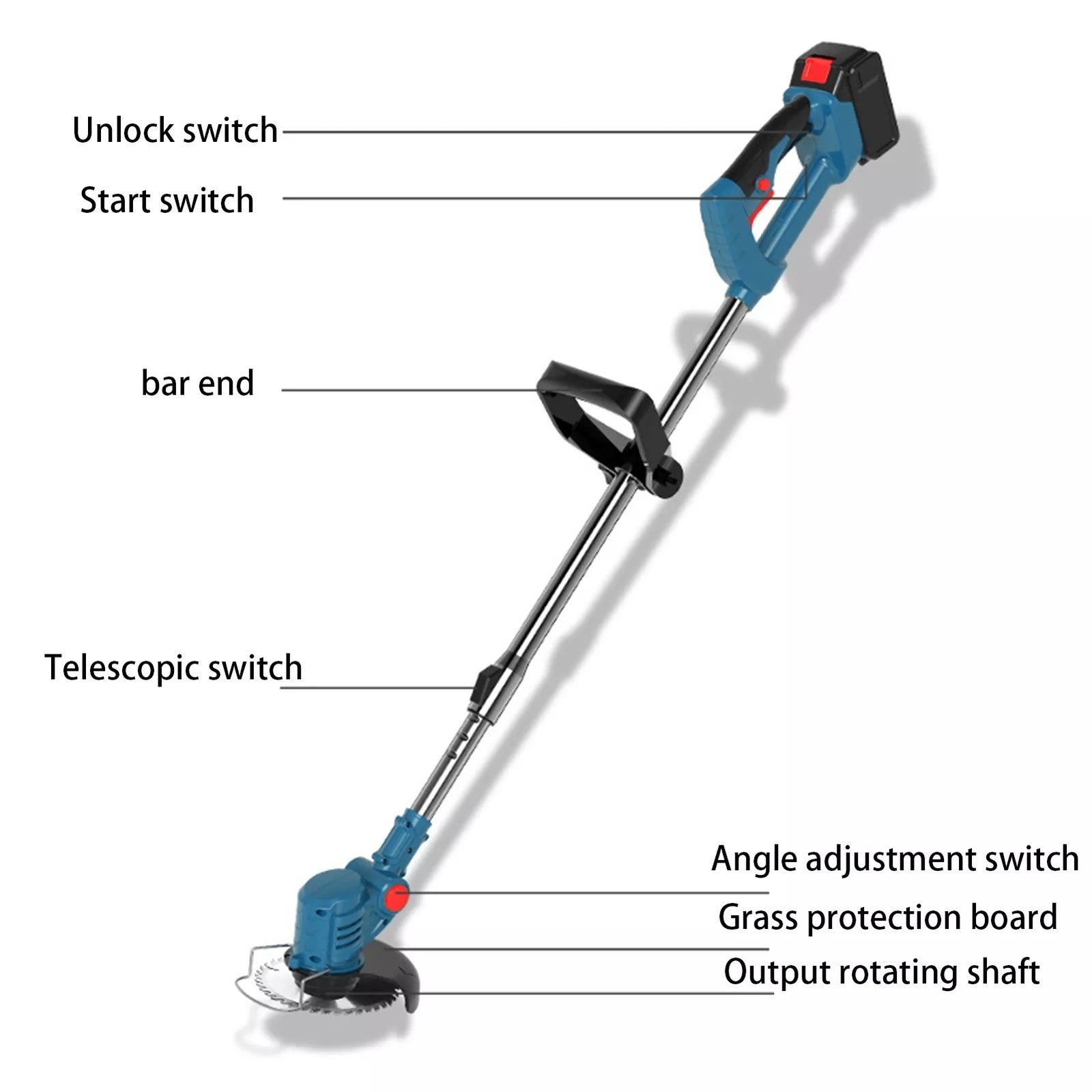 WeedWhirl - Schnurloser Rasentrimmer für kleine Gärten