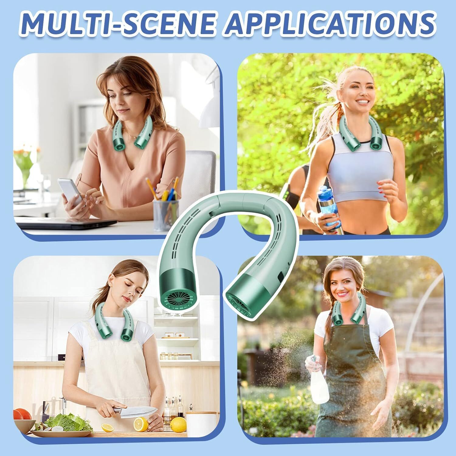 SommerBrise – Tragbarer Nackenkühlventilator