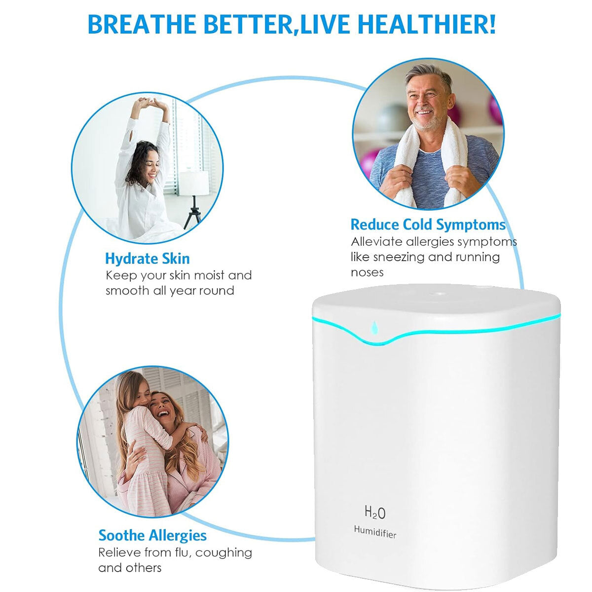 MistyDrop - Tragbarer Nebel-Luftbefeuchter