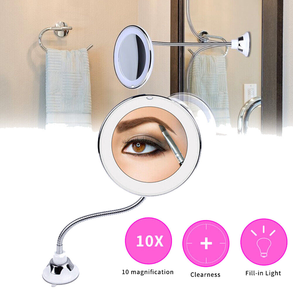 GlowFlex Mirror - Makeup-Spiegel mit 10facher Vergrößerung und Licht