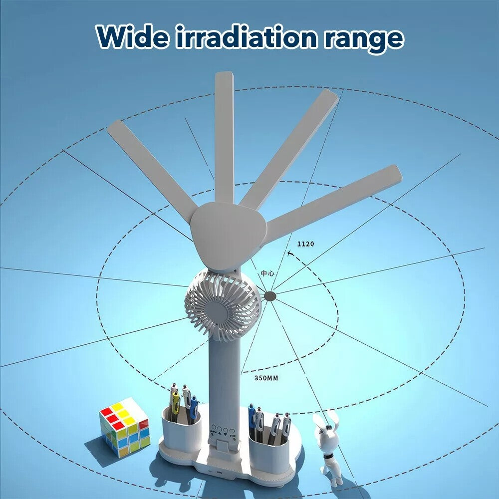 GlowFlow - LED-Schreibtischlampe mit Ventilator