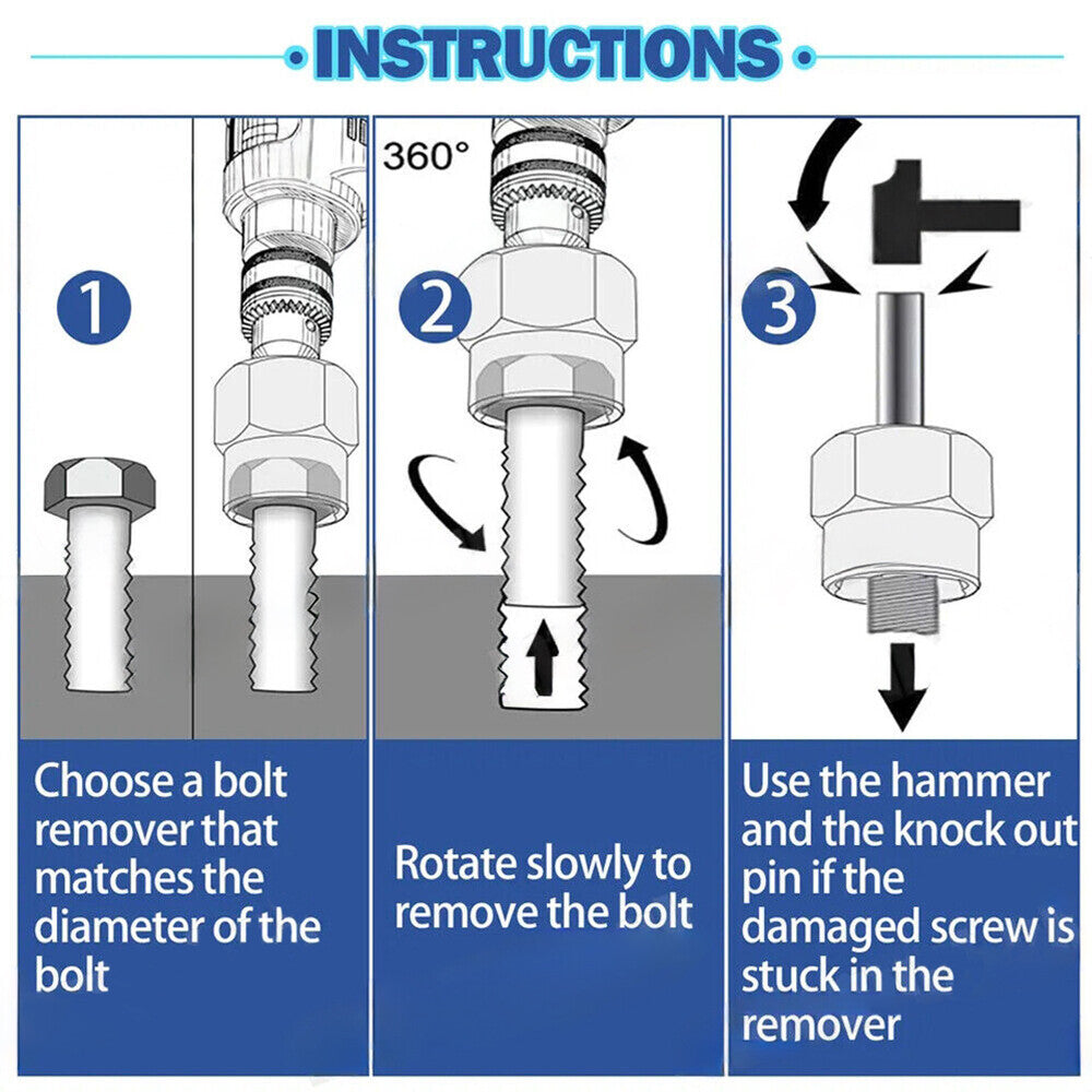 NutGone - Set zum Entfernen von beschädigten Schraubenmuttern