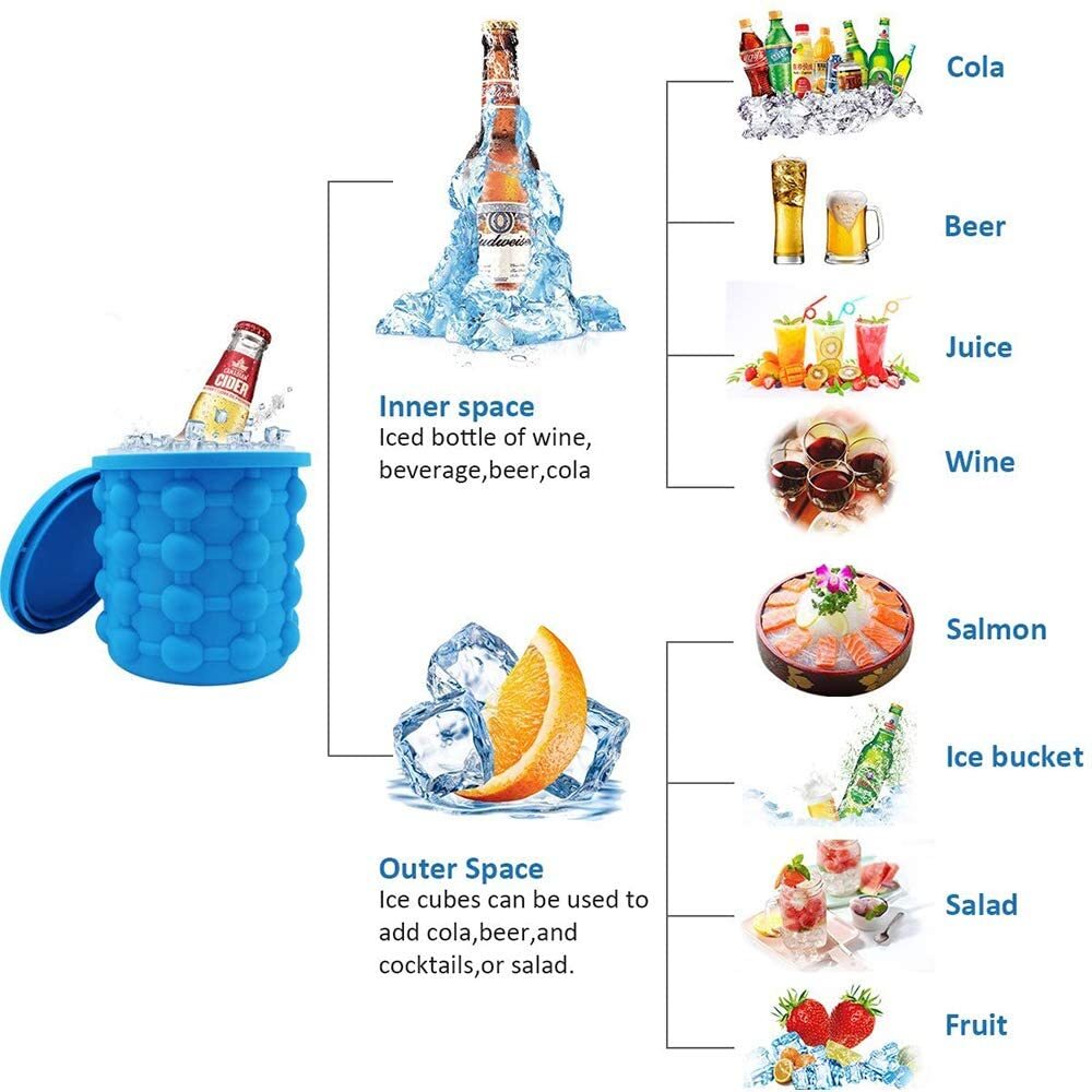 CubeCrafter - Silikon-Eiswürfelbehälter mit Deckel