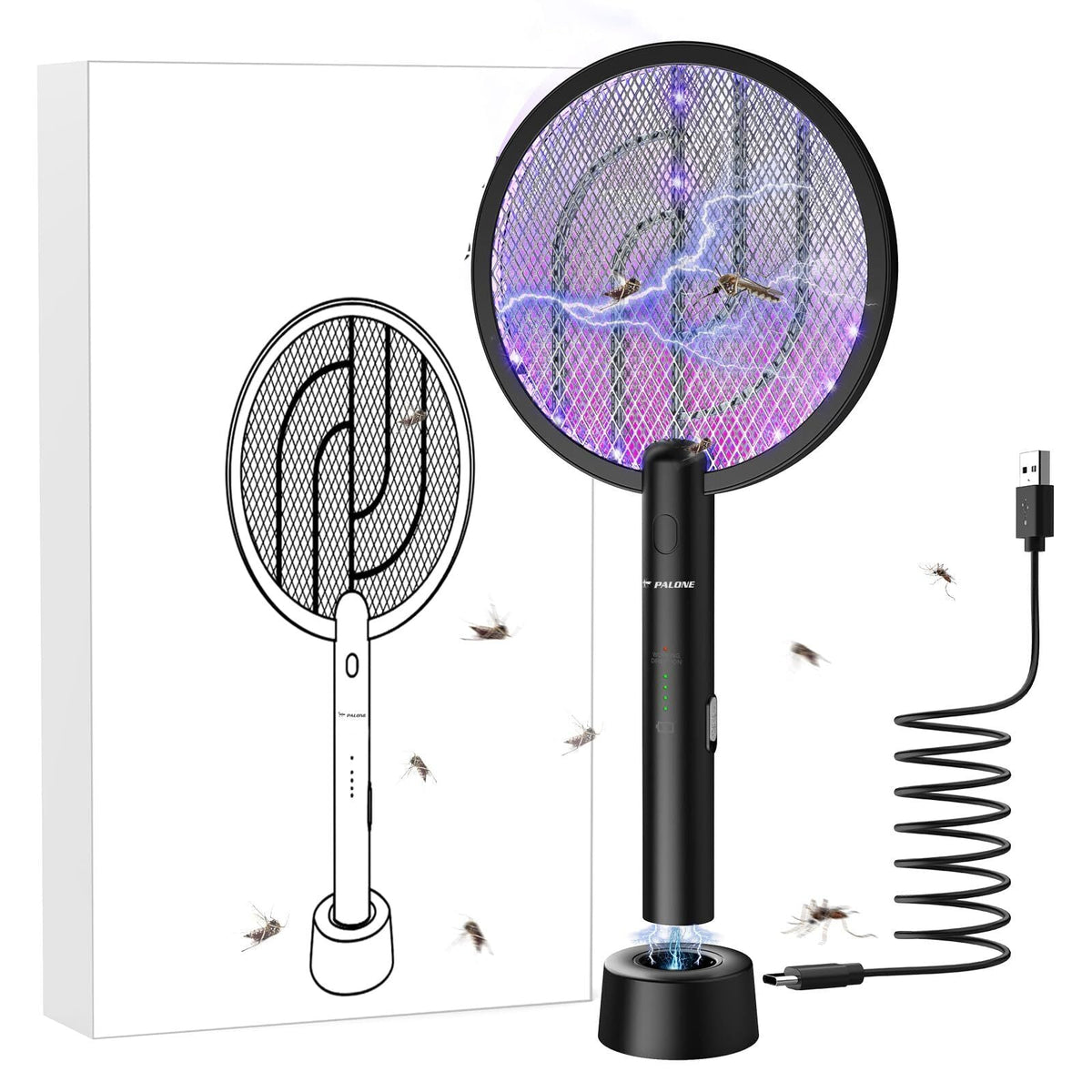 ZapIQ - Elektrische Mückenklatsche Wiederaufladbar