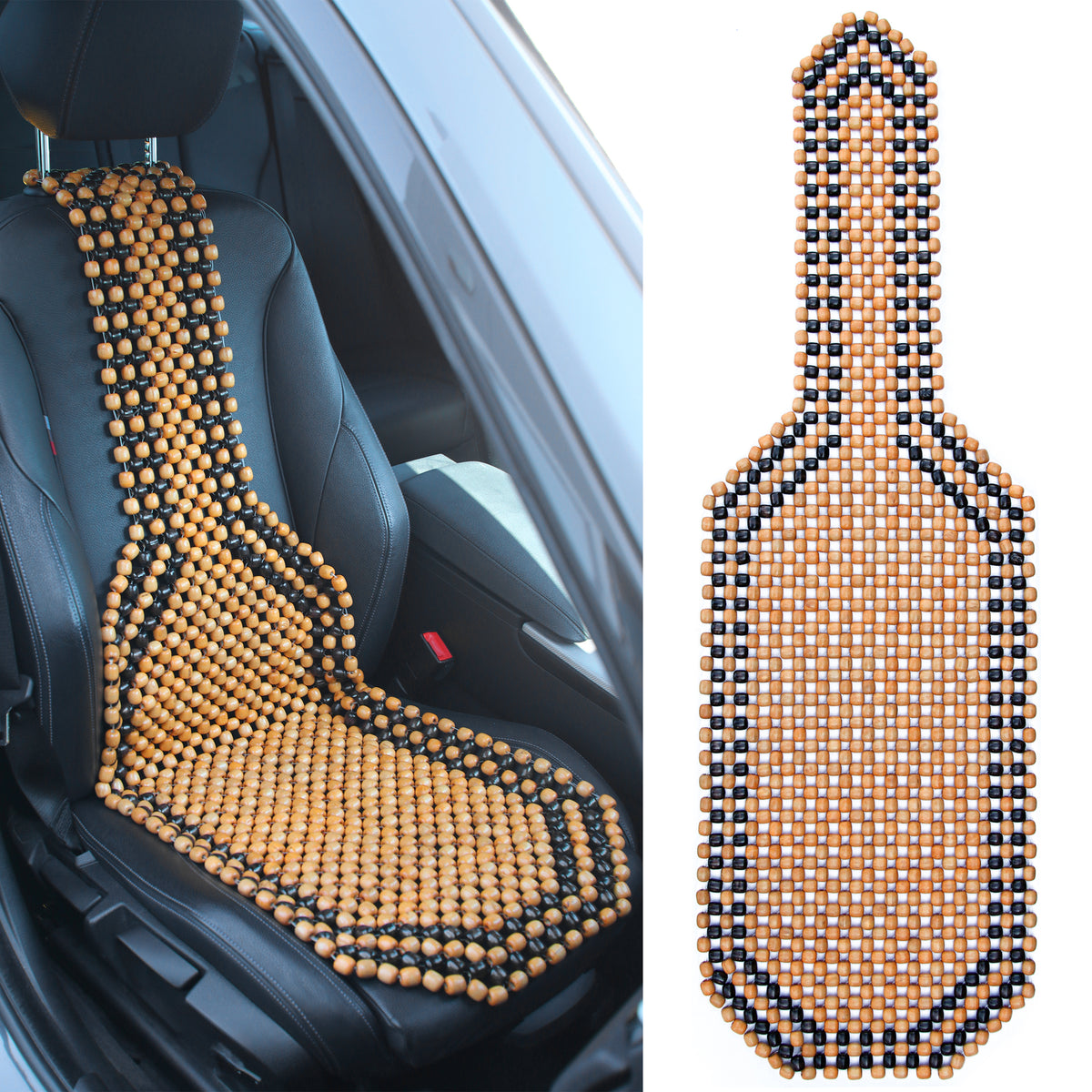 ZenBeads - Auto Sitzauflage Massage Holzkugeln