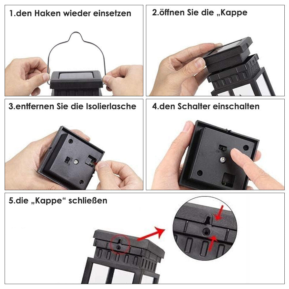 LichtOase – Solar Hängende Kerzenlaternen