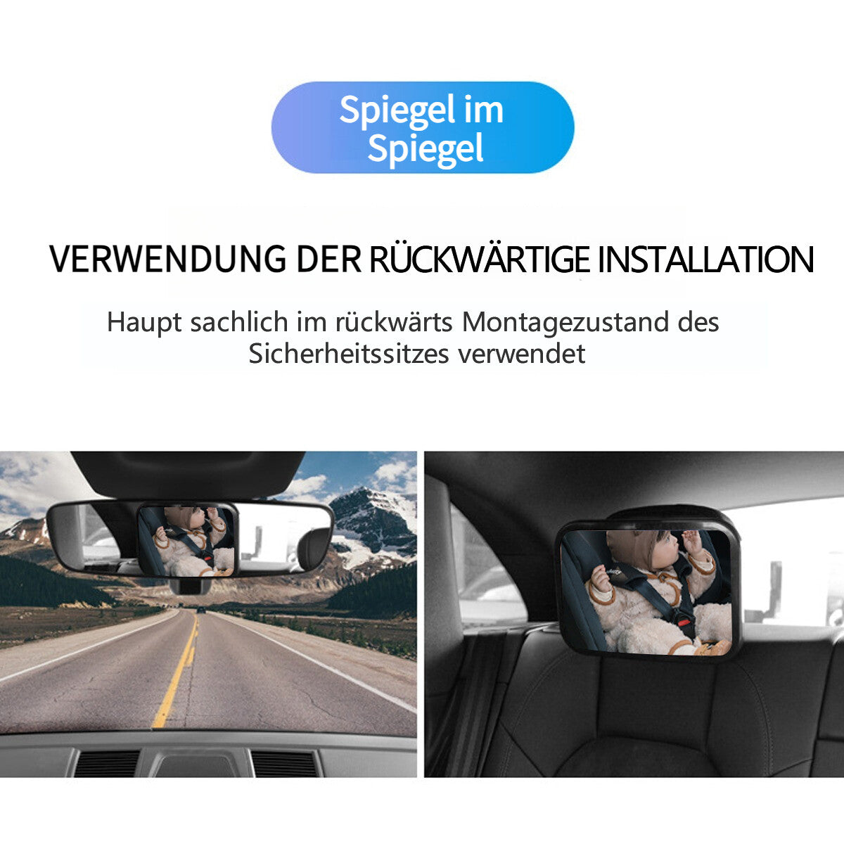 SnugSight Mirror - Baby-Autospiegel für rückwärtsgerichteten Sitz