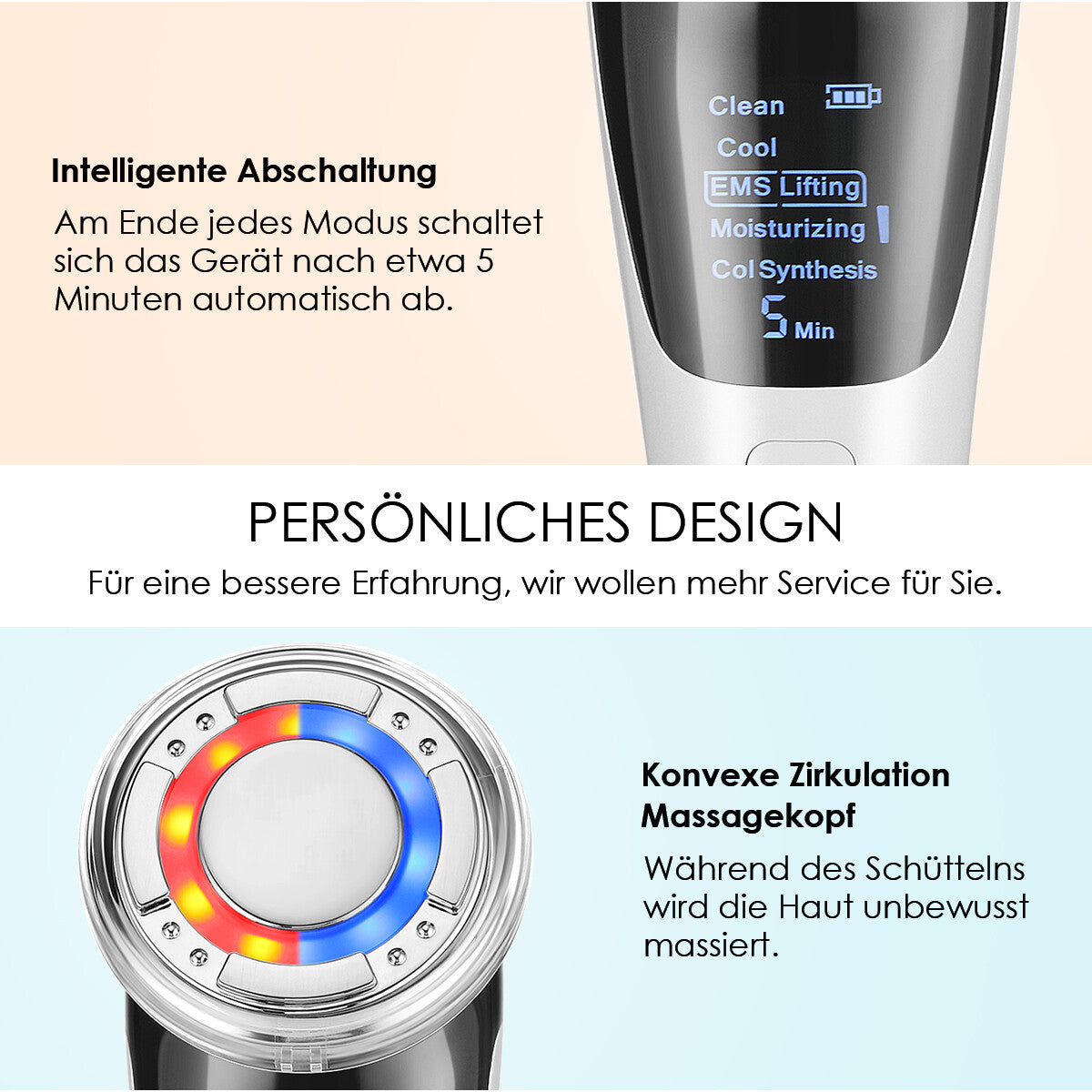 FaceTone - Gesichtstoning Gerät mit EMS &amp; LED-Therapie