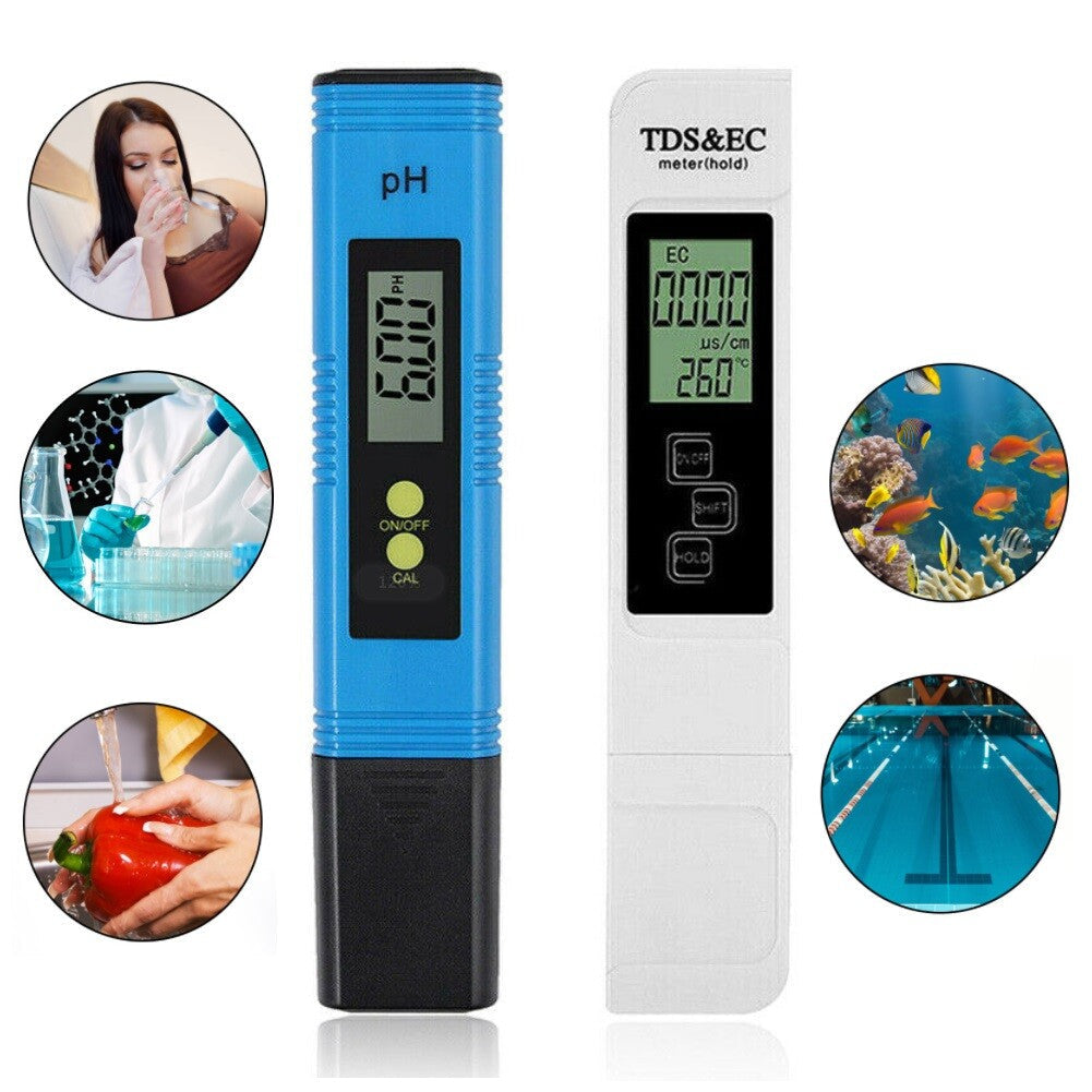 AquaGenau - Digitales pH-Meter & TDS EC Tester Set