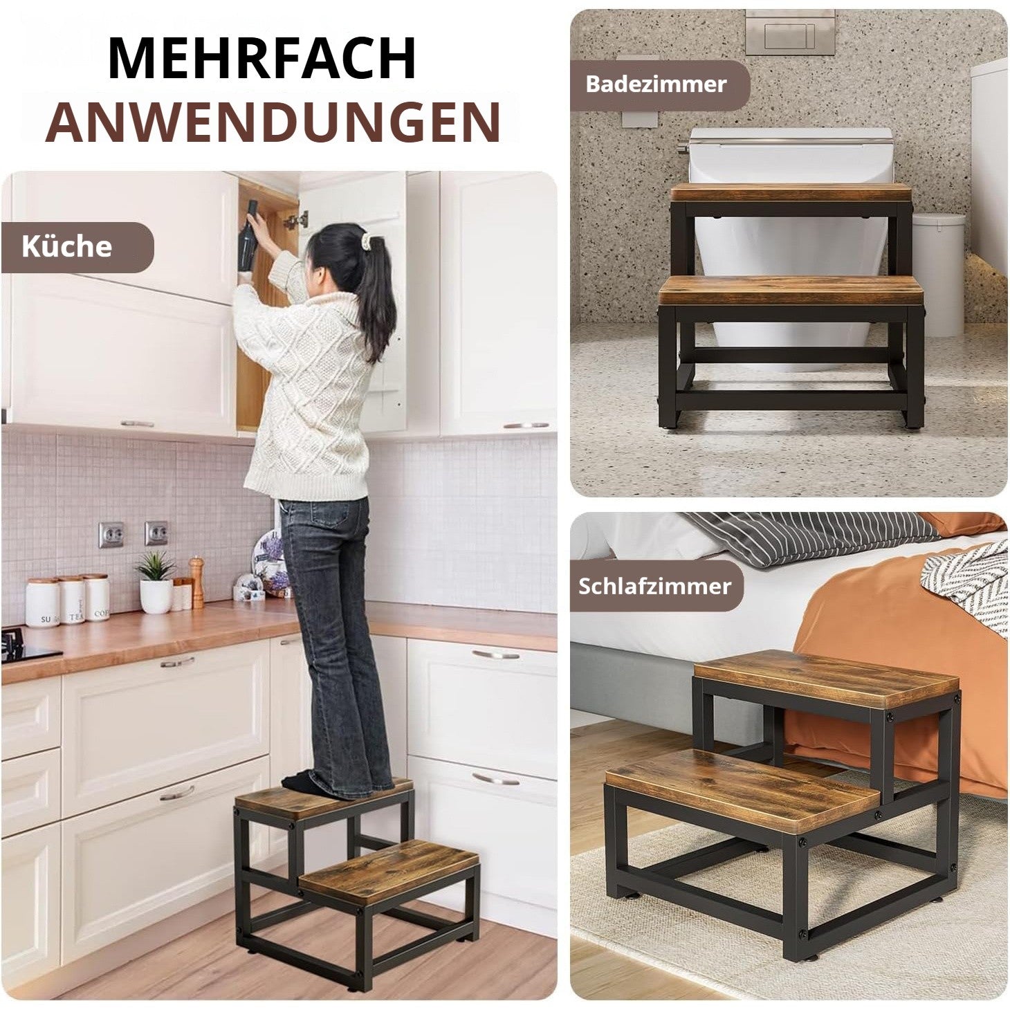 ZweiSchritt – Holzhocker für Kinder