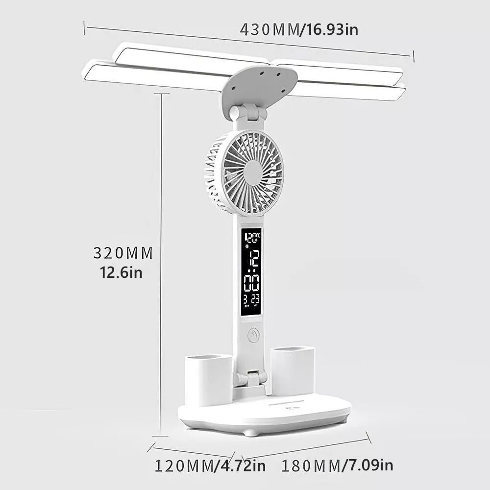 GlowFlow - LED-Schreibtischlampe mit Ventilator