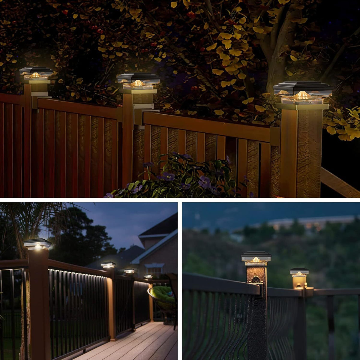 GlowGuard Square - Solar-Pfostenkappenleuchte