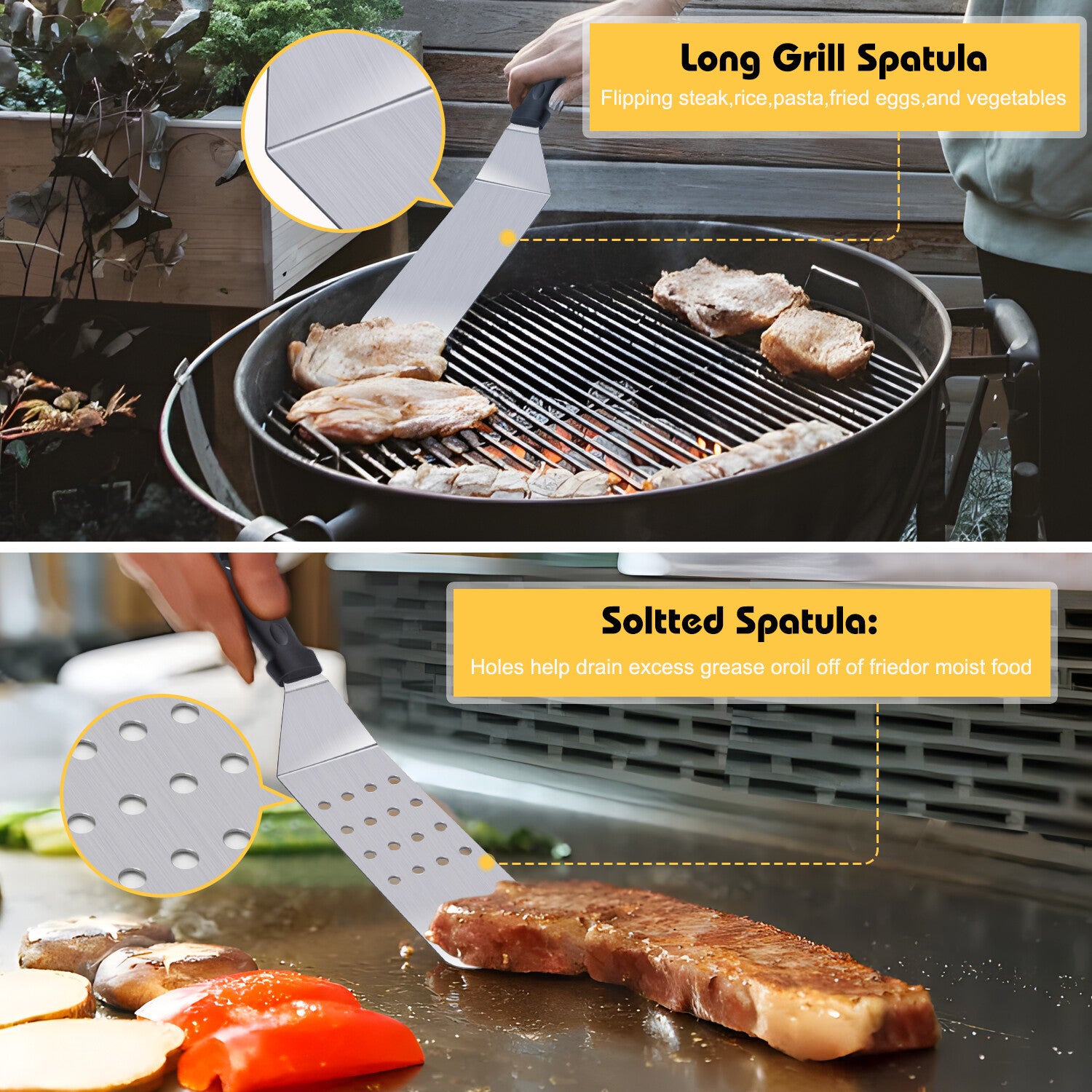 GrillGrasp Elite – BBQ Spachtelset aus Edelstahl