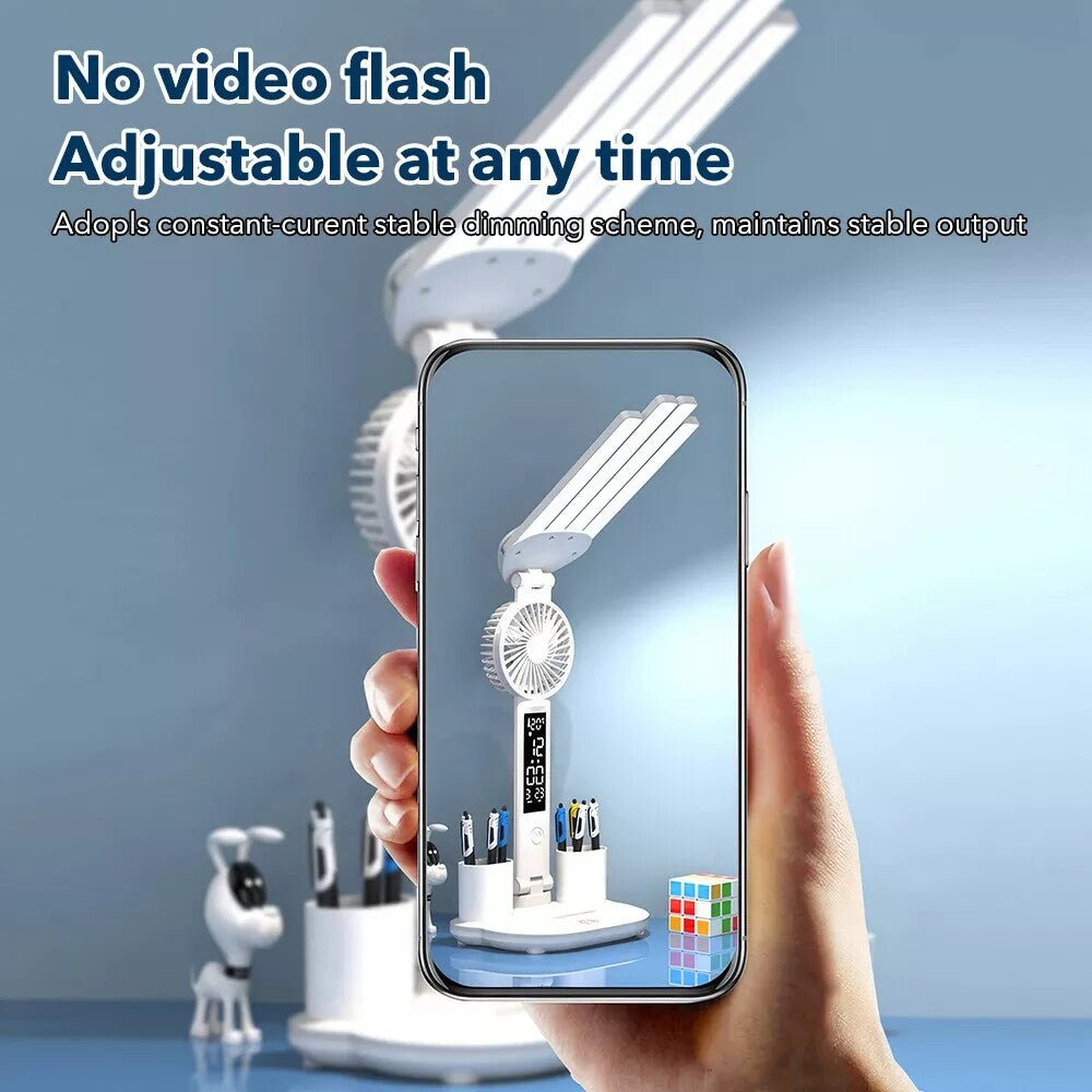 GlowFlow - LED-Schreibtischlampe mit Ventilator