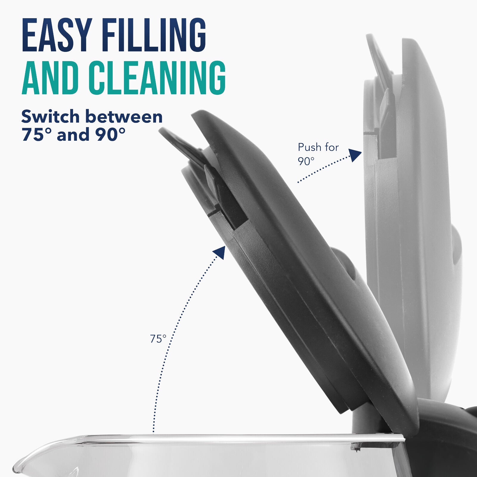 CrystalGlow - Elektrischer Wasserkocher aus Glas 2L