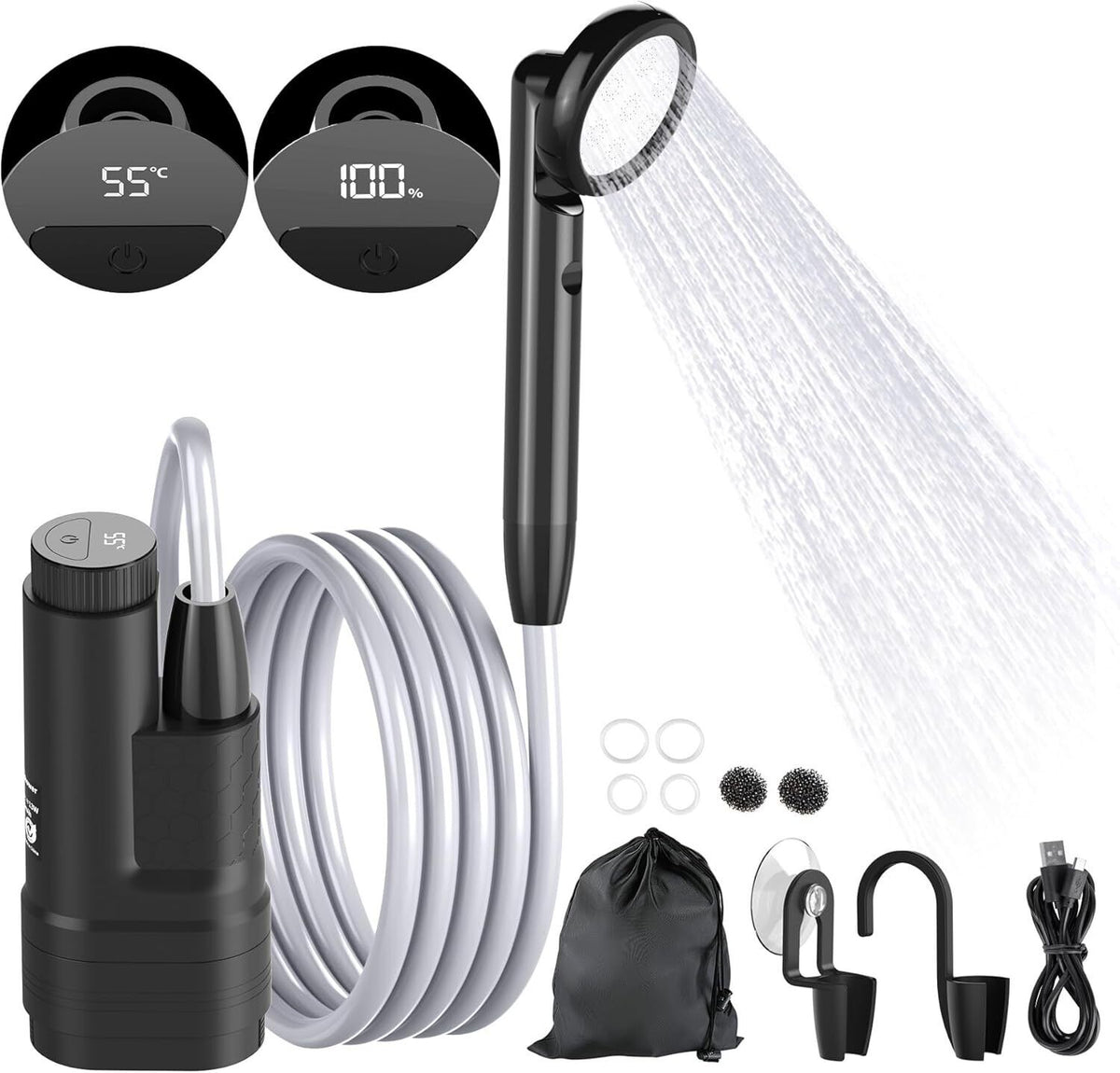 AquaNomad Flow - Tragbare Camping-Dusche