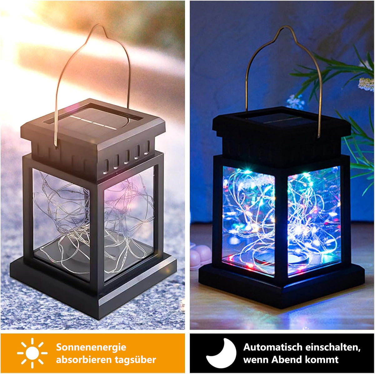 LichtOase – Solar Hängende Kerzenlaternen