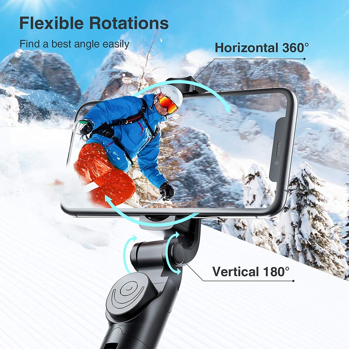 SnapGlide Max - Bluetooth Selfie-Stick-Stativ