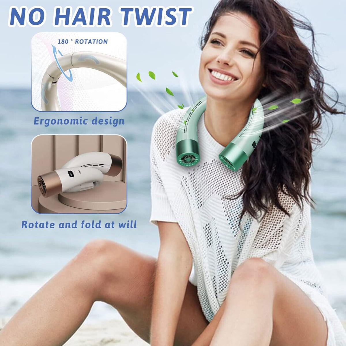 SommerBrise – Tragbarer Nackenkühlventilator