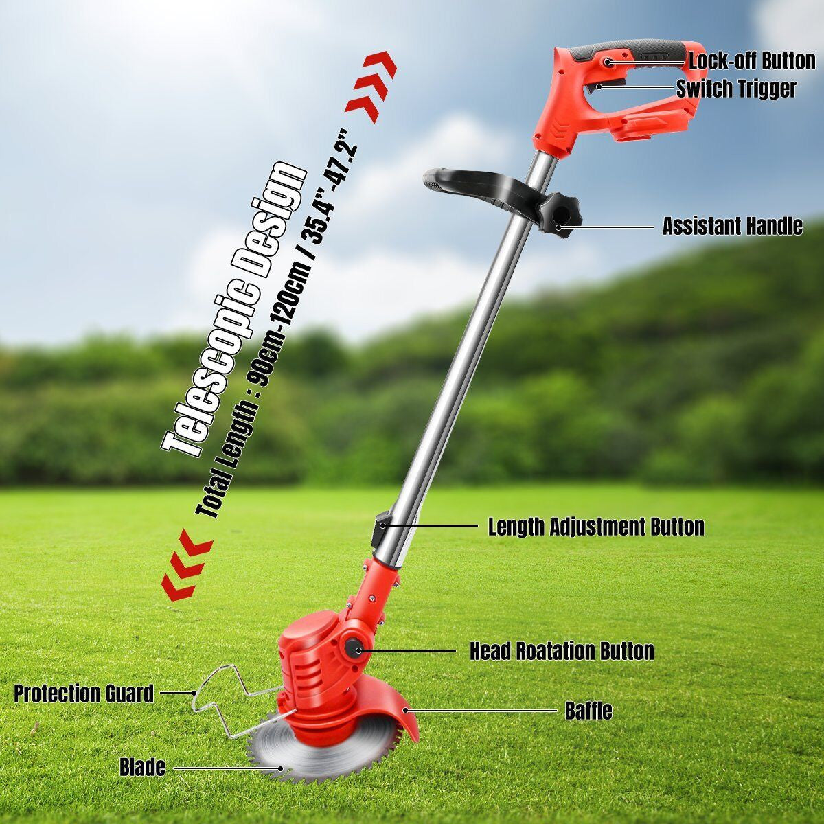 WeedWhisper – Akku-Rasentrimmer