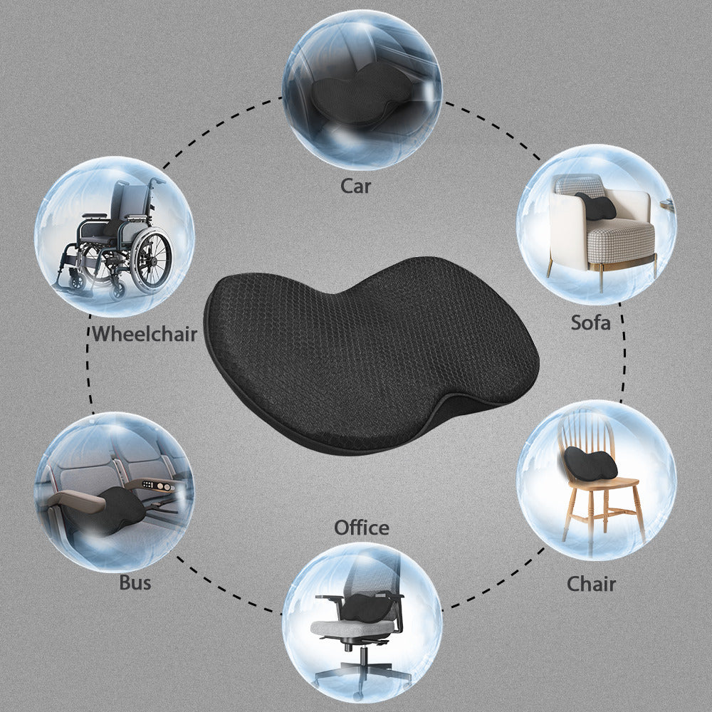 ComfortFlow Duo – Ergonomisches Sitzkissen zur Unterstützung des Rückens