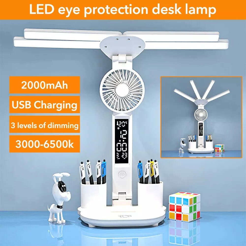 GlowFlow - LED-Schreibtischlampe mit Ventilator