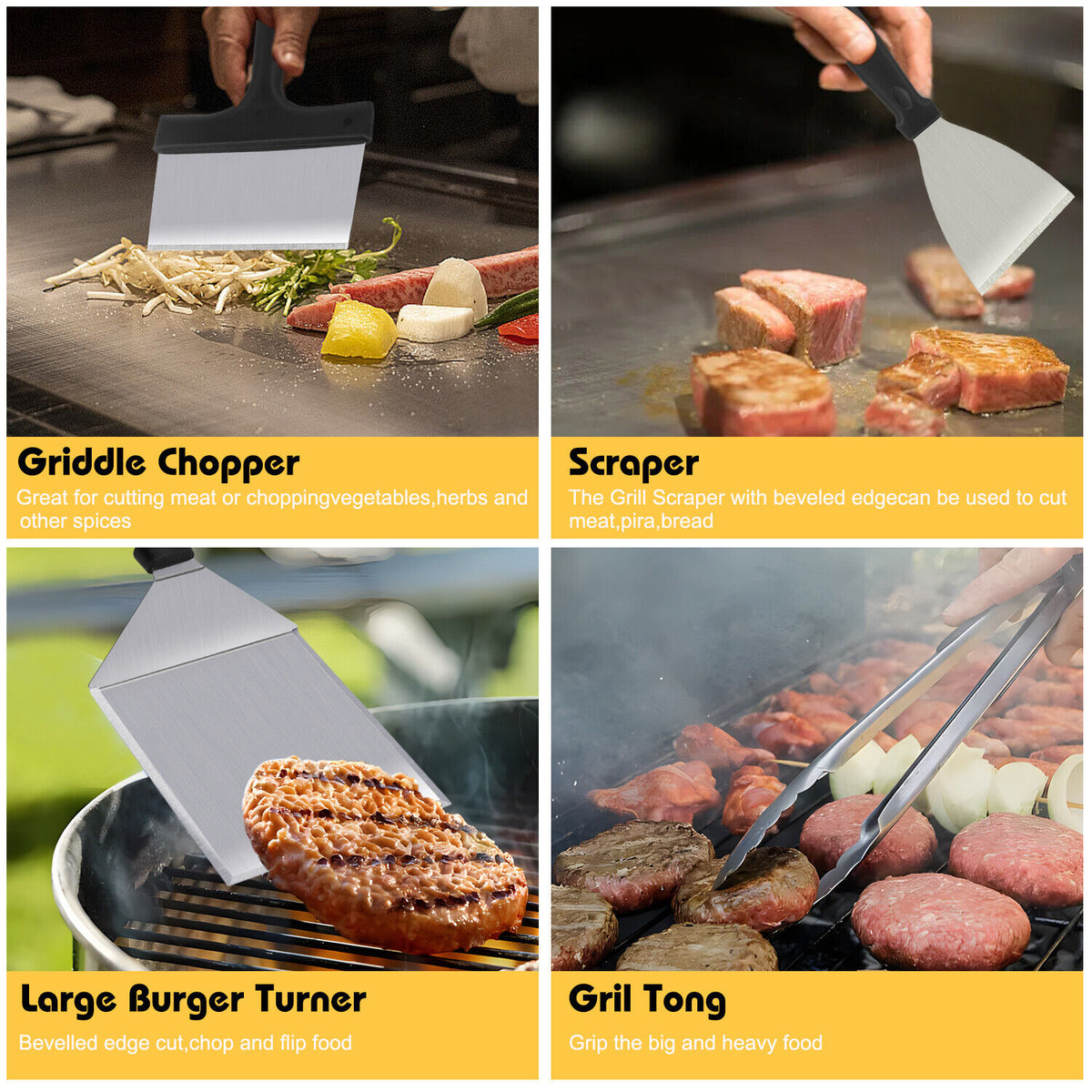 GrillGrasp Elite – BBQ Spachtelset aus Edelstahl