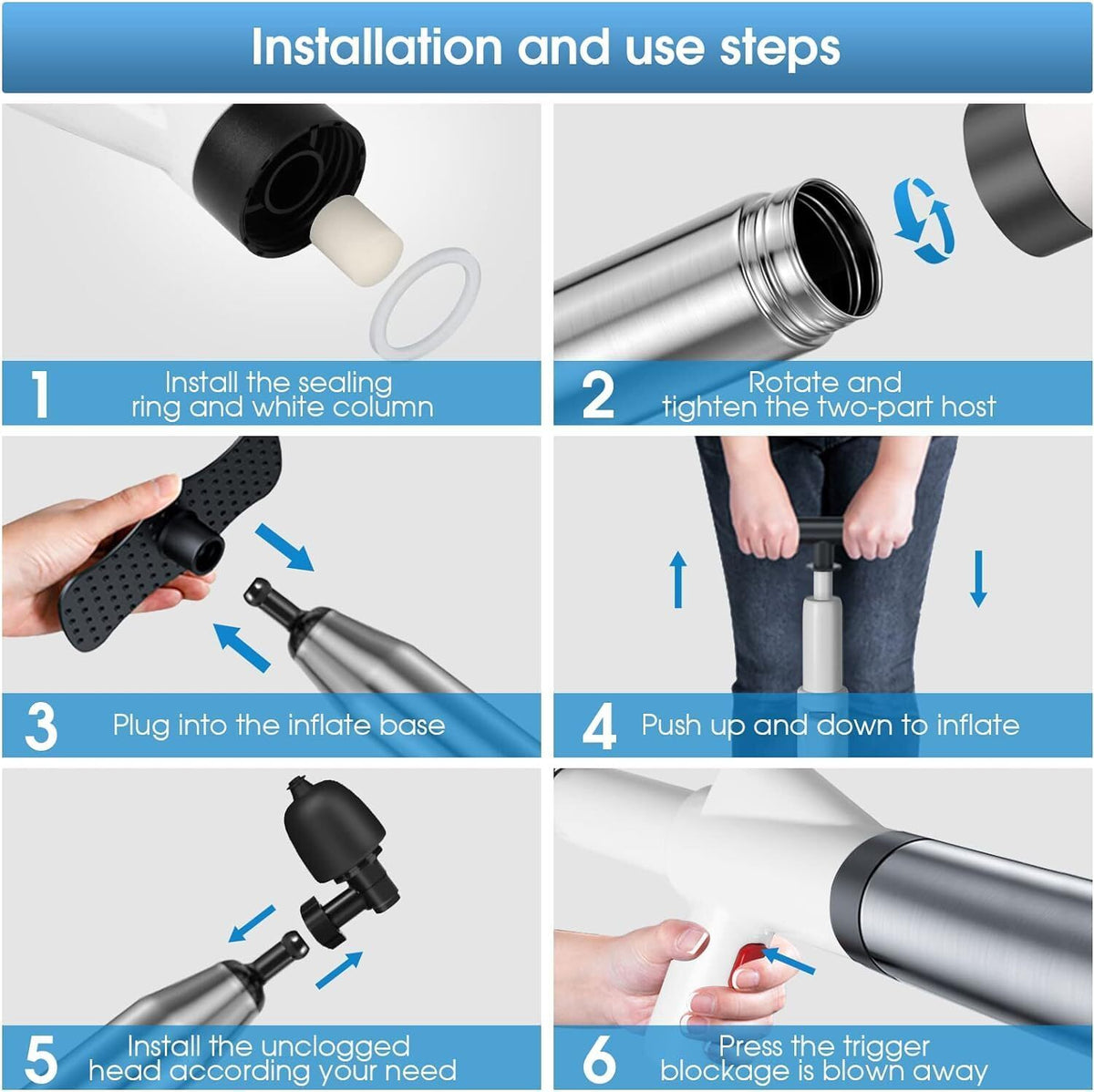 SaugKraft – Hochdruck-Toilettenpümpel