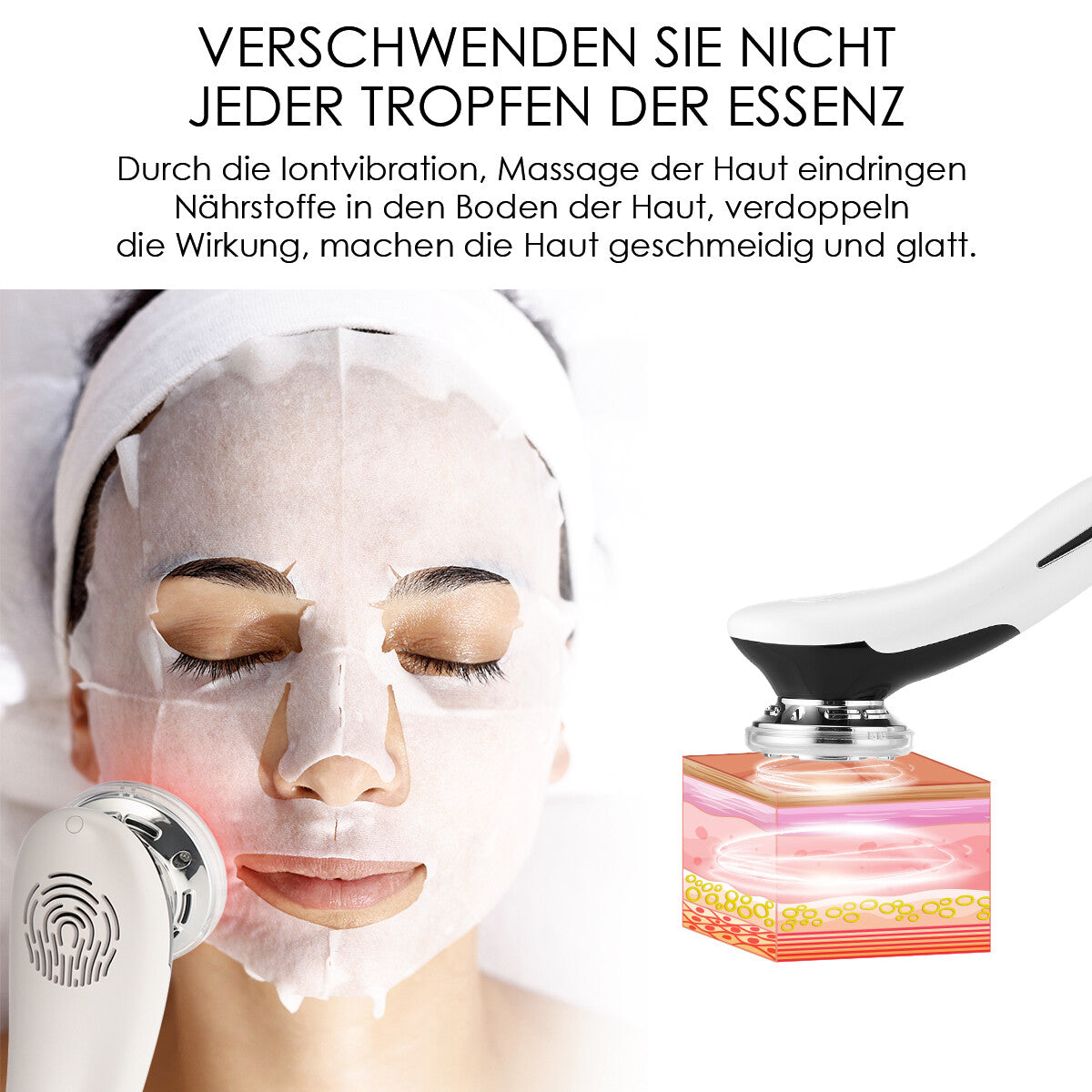 FaceTone - Gesichtstoning Gerät mit EMS &amp; LED-Therapie