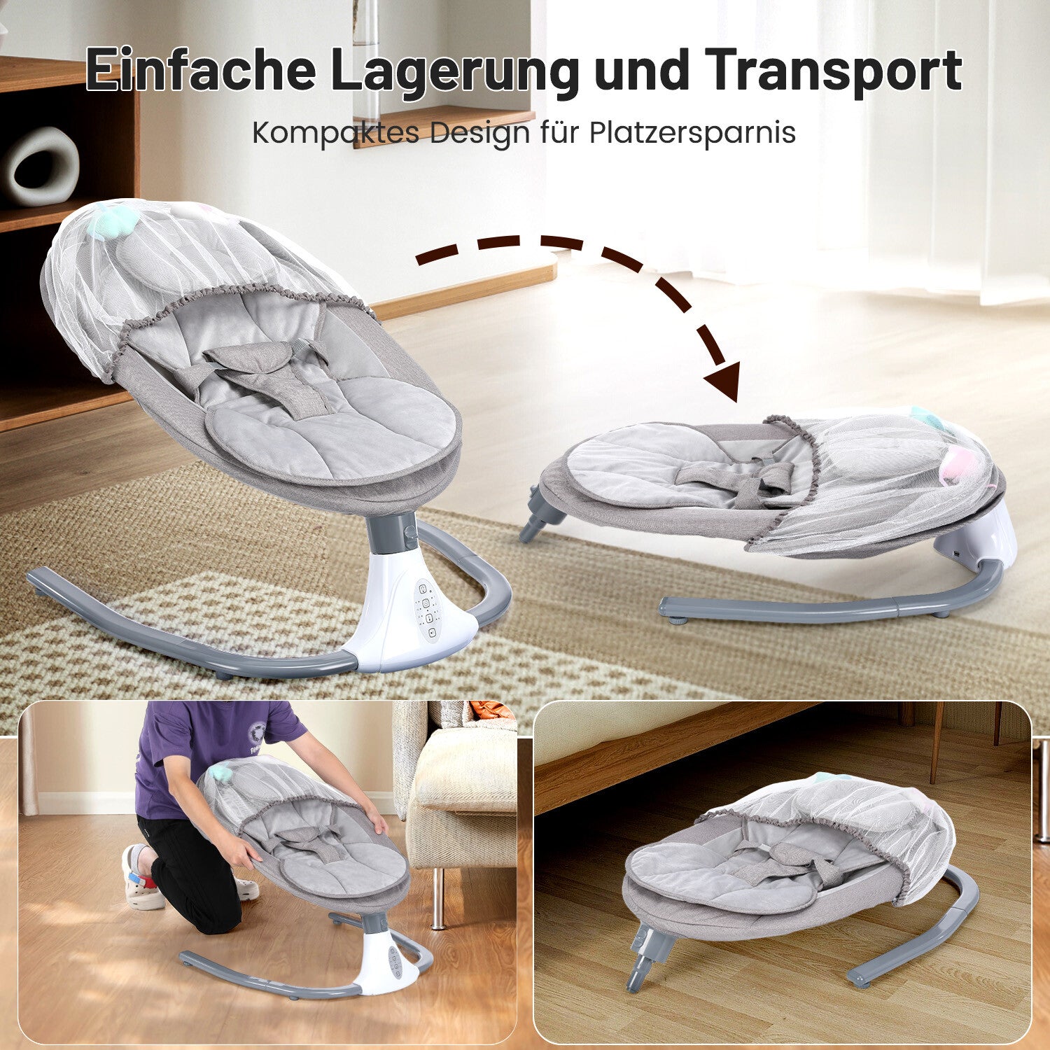 QuietCradle – Babyschaukelstuhl
