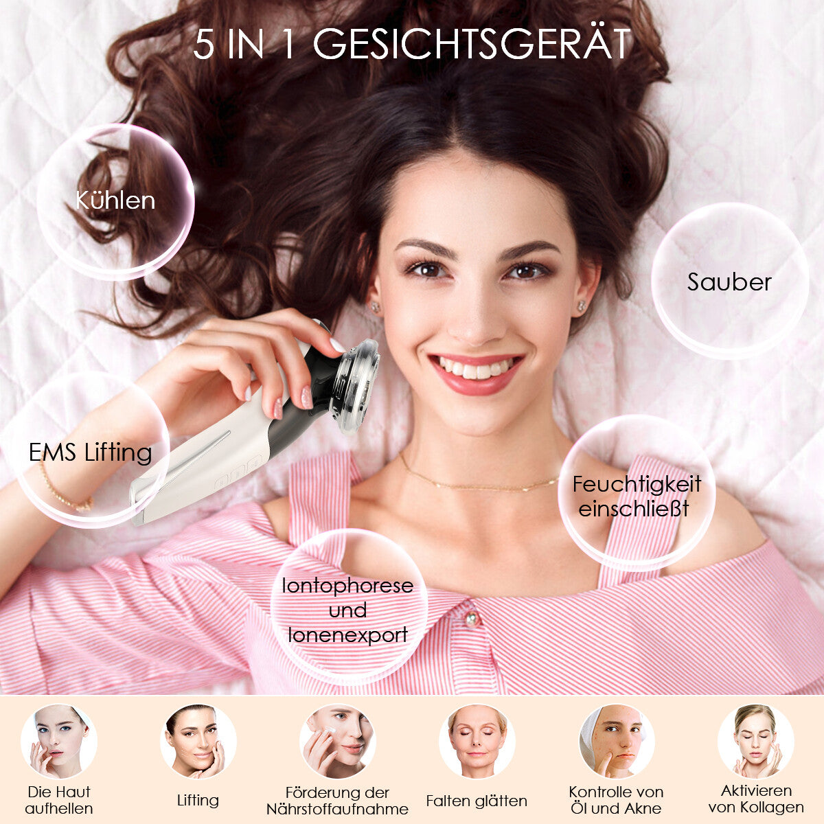 FaceTone - Gesichtstoning Gerät mit EMS & LED-Therapie