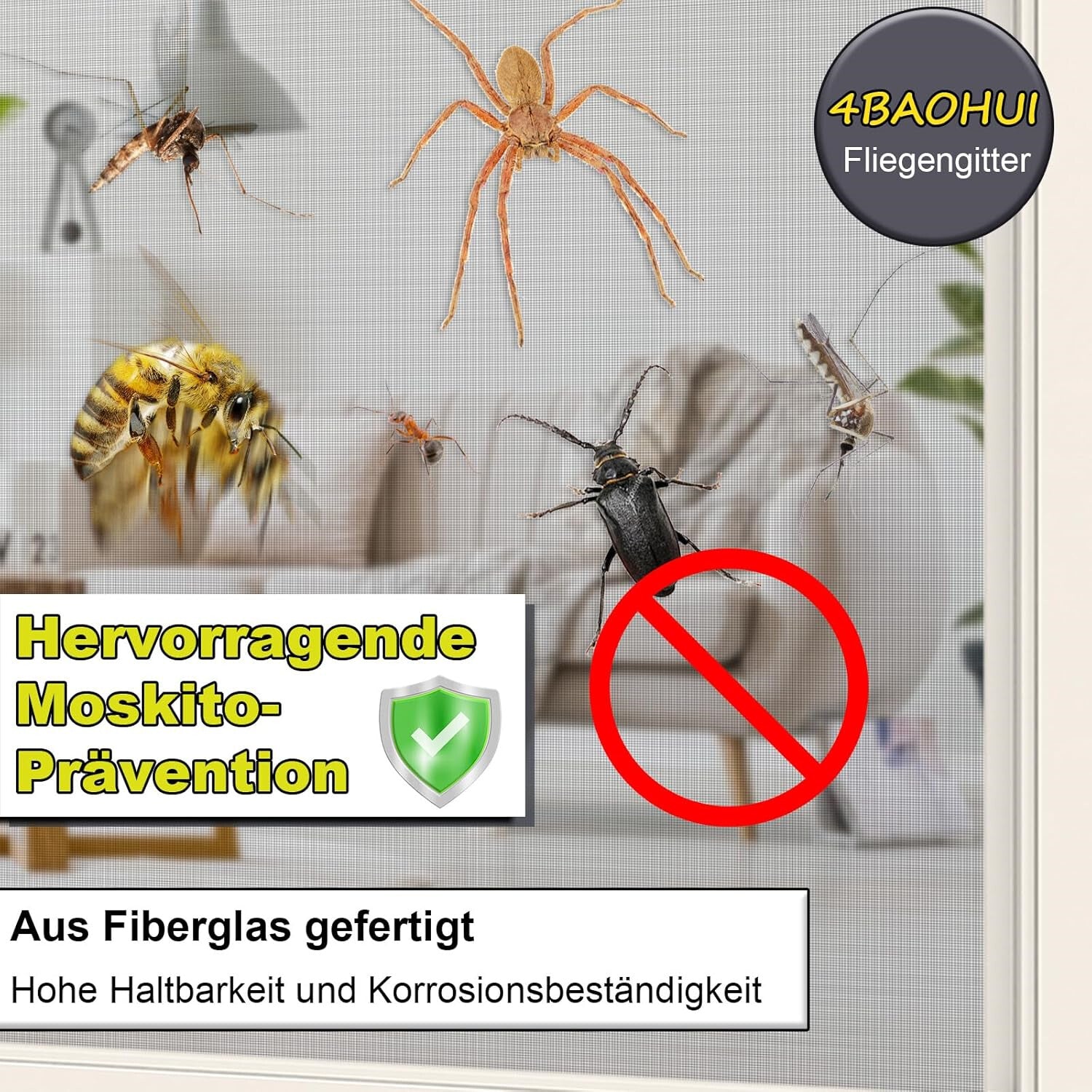 BugBlock - Magnetisches Insektennetz für Fenster
